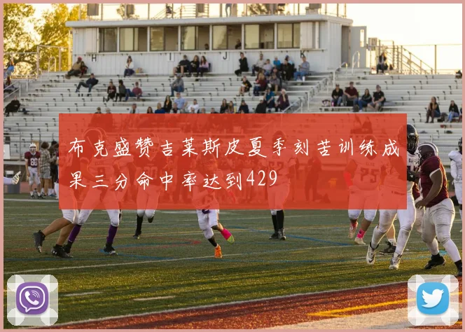 布克盛赞吉莱斯皮夏季刻苦训练成果三分命中率达到429